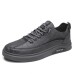 Men's Sneakers Sporty Look Crib Shoes Skate Shoes Walking Sporty Classic Casual Outdoor Athletic Faux Leather Lace-up Black Gray Spring Fall