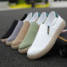 Men's Sneakers Dress Loafers Walking Casual Daily Canvas Breathable Loafer Black White Green Spring Fall