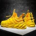 Men's Sneakers Flyknit Shoes Running Casual Daily Tissage Volant Breathable Lace-up Black White Yellow Summer Spring