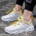 Men's Sneakers Flyknit Shoes Running Casual Daily Tissage Volant Breathable Lace-up Black White Yellow Summer Spring