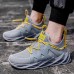 Men's Sneakers Flyknit Shoes Running Casual Daily Tissage Volant Breathable Lace-up Black White Yellow Summer Spring