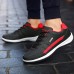 Men's Sneakers Running Shoes Tennis Shoes Comfort Shoes Casual Outdoor Daily Walking Shoes PU Black / Red White Dark Blue Fall