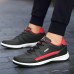 Men's Sneakers Running Shoes Tennis Shoes Comfort Shoes Casual Outdoor Daily Walking Shoes PU Black / Red White Dark Blue Fall