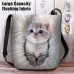 Women's Crossbody Bag Shoulder Bag Fluffy Bag Polyester Shopping Daily Holiday Print Large Capacity Lightweight Durable Cat White Yellow Grey