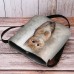 Women's Crossbody Bag Shoulder Bag Fluffy Bag Polyester Shopping Daily Holiday Print Large Capacity Lightweight Durable Cat White Yellow Grey