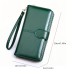 Women's Wallet Credit Card Holder Wallet PU Leather Shopping Daily Zipper Lightweight Durable Anti-Dust Solid Color Wine Dark Brown Black