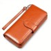 Women's Wallet Credit Card Holder Wallet PU Leather Shopping Daily Zipper Lightweight Durable Anti-Dust Solid Color Wine Dark Brown Black