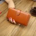 Women's Wallet Credit Card Holder Wallet PU Leather Shopping Daily Zipper Lightweight Durable Anti-Dust Solid Color Wine Dark Brown Black