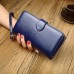 Women's Wallet Credit Card Holder Wallet PU Leather Shopping Daily Zipper Lightweight Durable Anti-Dust Solid Color Wine Dark Brown Black