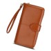 Women's Wallet Credit Card Holder Wallet PU Leather Shopping Daily Zipper Lightweight Durable Anti-Dust Solid Color Wine Dark Brown Black