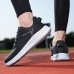 Men's Sneakers Plus Size Flyknit Shoes Walking Casual Daily Leather Comfortable Booties / Ankle Boots Loafer Black White Gray Spring Fall