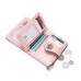 Women's Wallet Coin Purse Mobile Phone Bag Credit Card Holder Wallet PU Leather Shopping Daily Zipper Large Capacity Breathable Durable Solid Color Black Pink Wine