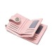 Women's Wallet Coin Purse Mobile Phone Bag Credit Card Holder Wallet PU Leather Shopping Daily Zipper Large Capacity Breathable Durable Solid Color Black Pink Wine