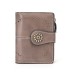 Women's Wallet Coin Purse Mobile Phone Bag Credit Card Holder Wallet PU Leather Shopping Daily Zipper Large Capacity Breathable Durable Solid Color Black Pink Wine