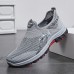 Men's Sneakers Casual Shoes Sporty Look Flyknit Shoes Running Hiking Fitness & Cross Training Shoes Vintage Sporty Casual Outdoor Daily Tissage Volant Breathable Loafer Black Grey Summer Spring