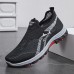 Men's Sneakers Casual Shoes Sporty Look Flyknit Shoes Running Hiking Fitness & Cross Training Shoes Vintage Sporty Casual Outdoor Daily Tissage Volant Breathable Loafer Black Grey Summer Spring