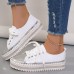 Women's Sneakers Flats Bling Bling Shoes Plus Size Platform Sneakers Party Outdoor Daily Solid Color Summer Rhinestone Flat Heel Round Toe Fashion Casual Minimalism PU Lace-up White Silver