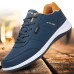 Men's Sneakers Sporty Look Running Walking Business Sporty Casual Outdoor Daily PU Breathable Black Blue Summer Spring