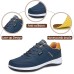 Men's Sneakers Sporty Look Running Walking Business Sporty Casual Outdoor Daily PU Breathable Black Blue Summer Spring