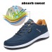 Men's Sneakers Sporty Look Running Walking Business Sporty Casual Outdoor Daily PU Breathable Black Blue Summer Spring