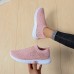 Women's Sneakers Slip-Ons Bling Bling Shoes Plus Size Flyknit Shoes Outdoor Office Work Solid Color Solid Colored Summer Crystal Flat Heel Closed Toe Casual Running Walking Knit Tissage Volant Loafer