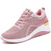 Women's Sneakers Pink Shoes Height Increasing Shoes Flyknit Shoes Outdoor Daily Color Block Summer Hidden Heel Round Toe Sporty Casual Minimalism Running Walking Tissage Volant Lace-up Black Pink Grey