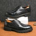 Men's Sneakers Brogue Walking Casual Athletic PU Slip Resistant Lace-up Black Brown Fall