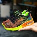 Men's Women Sneakers Walking Sporty Daily Knit Warm Comfortable Lace-up Black and White Lake blue Orange Summer Spring Fall