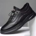 Men's Sneakers Oxfords Casual Shoes Comfort Shoes Walking Vintage Classic Casual Daily Office & Career Party & Evening Cowhide Breathable Slip Resistant Elastic Band Black Spring Fall