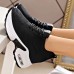 Women's Sneakers Flyknit Shoes Comfort Shoes Daily Indoor Walking Solid Color Summer Sequin Hidden Heel Round Toe Fashion Sporty Casual Elastic Fabric Lace-up Black White