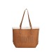 Women's Shoulder Bag Suede Daily Large Capacity Foldable Anti-Dust Color Block Letter Brown Beige