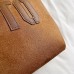 Women's Shoulder Bag Suede Daily Large Capacity Foldable Anti-Dust Color Block Letter Brown Beige