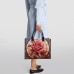 Women's Handbag Tote Boston Bag Polyester Shopping Daily Holiday Print Large Capacity Lightweight Rose Flower Light Pink Pink Purple