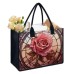 Women's Handbag Tote Boston Bag Polyester Shopping Daily Holiday Print Large Capacity Lightweight Rose Flower Light Pink Pink Purple