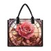 Women's Handbag Tote Boston Bag Polyester Shopping Daily Holiday Print Large Capacity Lightweight Rose Flower Light Pink Pink Purple