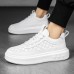 Men's Sneakers Plus Size Height Increasing Shoes Dad Shoes Running Walking Sporty Casual Outdoor Daily Mesh PU Breathable Height Increasing Lace-up White brown White Spring Fall