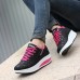 Women's Sneakers Height Increasing Shoes Platform Sneakers Comfort Shoes Outdoor Athletic Daily Color Block Platform Round Toe Sporty Casual Running Walking Microfiber Lace-up Black Yellow Blue