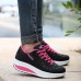 Women's Sneakers Height Increasing Shoes Platform Sneakers Comfort Shoes Outdoor Athletic Daily Color Block Platform Round Toe Sporty Casual Running Walking Microfiber Lace-up Black Yellow Blue