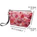 Women's Makeup Bag Pen Bag Wristlet Cosmetic Bag PU Leather Valentine's Day Daily Holiday Print Large Capacity Lightweight Durable Heart-shaped Light Pink Pink Rose Pink