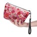 Women's Makeup Bag Pen Bag Wristlet Cosmetic Bag PU Leather Valentine's Day Daily Holiday Print Large Capacity Lightweight Durable Heart-shaped Light Pink Pink Rose Pink