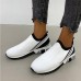 Women's Sneakers White Shoes Flyknit Shoes Slip-on Sneakers White Shoes Outdoor Daily Solid Color Color Block Summer Flat Heel Wedge Heel Round Toe Casual Comfort Preppy Running Tennis Shoes Elastic