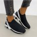 Women's Sneakers White Shoes Flyknit Shoes Slip-on Sneakers White Shoes Outdoor Daily Solid Color Color Block Summer Flat Heel Wedge Heel Round Toe Casual Comfort Preppy Running Tennis Shoes Elastic