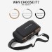 Men's Crossbody Bag Chest Bag Nylon Outdoor Daily Zipper Large Capacity Waterproof Breathable Solid Color Black & Gold Black Grey