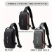 Men's Crossbody Bag Chest Bag Nylon Outdoor Daily Zipper Large Capacity Waterproof Breathable Solid Color Black & Gold Black Grey