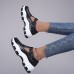 Women's Sneakers Plus Size Outdoor Athletic Color Block Summer Cut Out Flat Heel Round Toe Sporty Casual Running Faux Leather Buckle Black White Blue