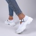 Women's Sneakers Plus Size Outdoor Athletic Color Block Summer Cut Out Flat Heel Round Toe Sporty Casual Running Faux Leather Buckle Black White Blue