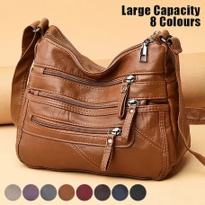 Women's Crossbody Bag Shoulder Bag Hobo Bag PU Leather Outdoor Daily Holiday Zipper Large Capacity Waterproof Lightweight Solid Color dark brown Yellowish brown Black