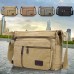 Men's Crossbody Bag Shoulder Bag Canvas Tote Bag Canvas Office Daily Zipper Adjustable Large Capacity Breathable Solid Color Black Blue khaki