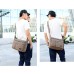 Men's Crossbody Bag Shoulder Bag Canvas Tote Bag Canvas Office Daily Zipper Adjustable Large Capacity Breathable Solid Color Black Blue khaki