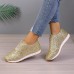 Women's Sneakers Bling Bling Shoes Plus Size Platform Sneakers Outdoor Daily Summer Sparkling Glitter Flat Heel Round Toe Fashion Sporty Casual Walking PU Lace-up Silver Black Gold